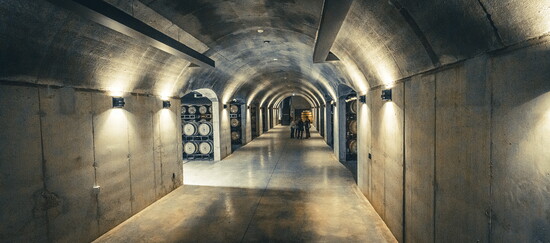 The underground tasting room is a popular attraction at Slate Theory