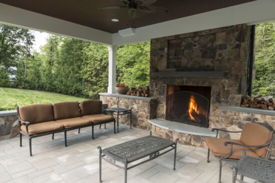 A large fireplace-style feature adds a note of elegance.