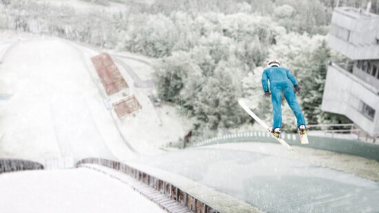 Ski jumper in Lake Placid, NY