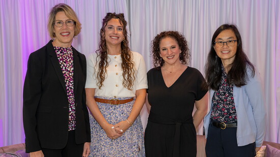 Sharon Roush, President SMH-Venice, with speakers Lindsey Soltis, Meredith Cleveland and Lorraine S. Cho-Chung-Hung, M.D., M.S. 