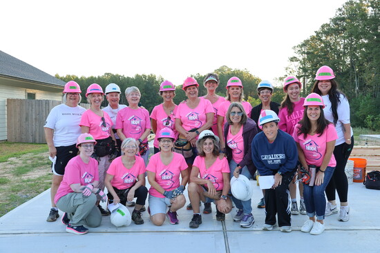 The Can Do Crew gathers on site in Cedar Creek before another Habitat for Humanity of Montgomery County build day.