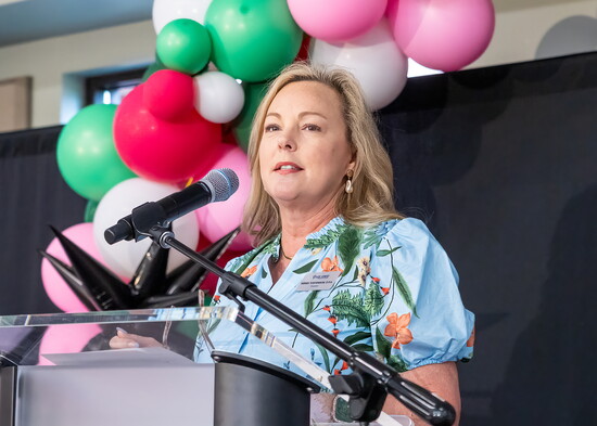 Vol State President Dr. Wendi Tostenson shares a personal story with the audience.