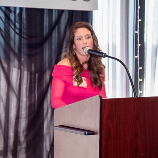 Desneige Bourret gives a presentation.