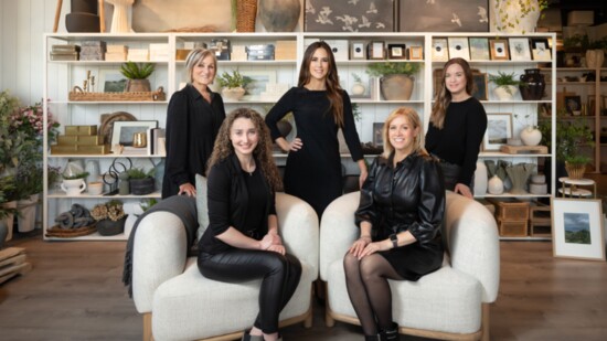 Dwell Home Co. L to R front: Kobie White, Christine Clevenger L to R back: Cindi Pritchett, Jamie Batson, Kelly O'Neal. Not pictured: Delanie White