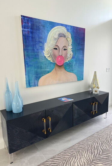 A commissioned work installed in a private residence