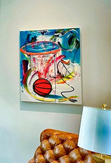 A commissioned work inside NBA All-Star Bradley Beal's home.