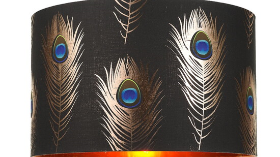 Mindthegap Lighting Pendant Lamp Shade Metropolis Peacock Feathers 45x28cm Credit: MINDTHEGAP