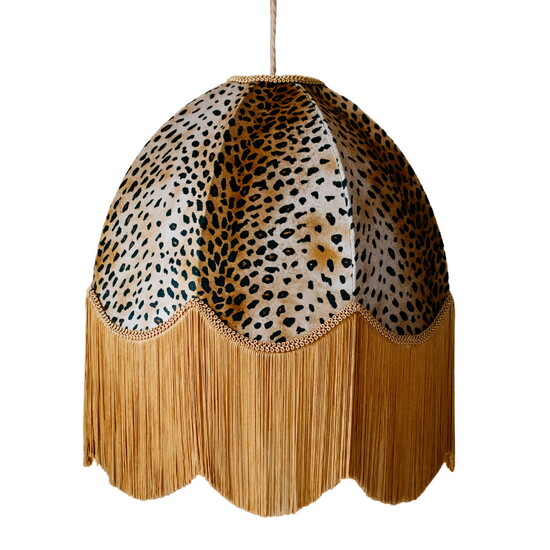The Barbara Leopard Print Fringed Lampshade Credit: Tinker & Tallulah
