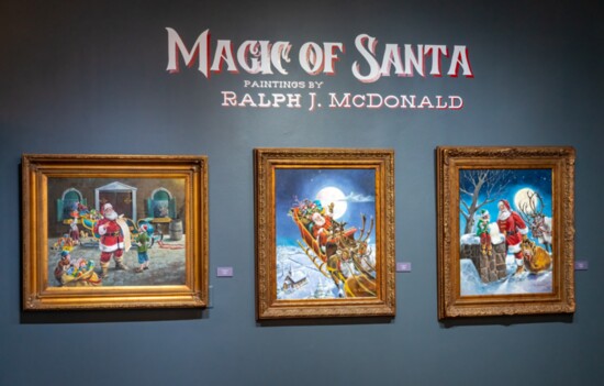A recent exhibit at Monthaven featured Christmas art by legendary painter Ralph McDonald.