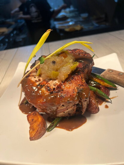 Double Cut Pork Chop, Ol' Railroad Cafe
