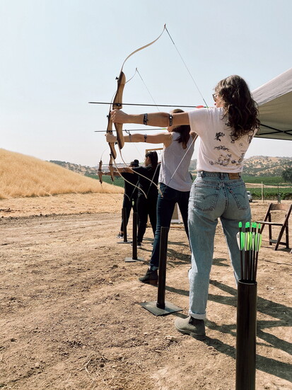 Archery at Camp Cass. Courtesy Cass Winery