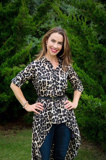 This high-low leopard print tunic shirt pairs perfectly with black leggings or jeans.