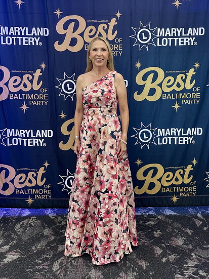 Jennifer Vido attends Baltimore Magazine’s Best of Baltimore Party in August 2025, where she was recognized as Best Local Author. Photo courtesy: Jennifer Vido
