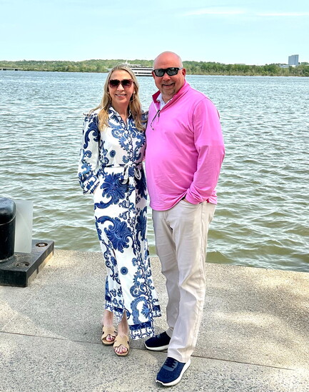 Jennifer Vido and her husband, Durbin, enjoy some time by the water in Alexandria, Va., in April 2025. Photo courtesy of Jennifer Vido
