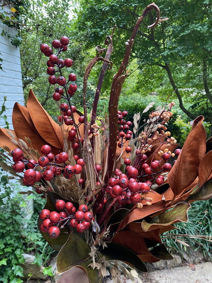 Harvest-colors in outdoor decor