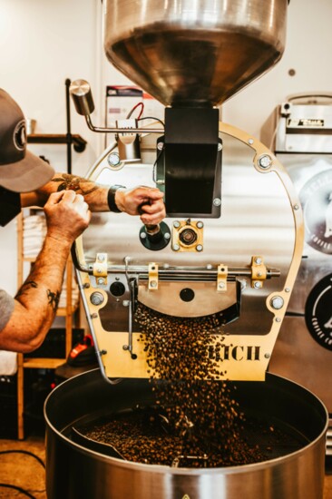 Coffee beans are fresh roasted on the Yellow Dog Coffee Company premises.Heather McCutchen Photography