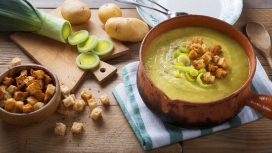 Potato soup to stick to those chilly bones...