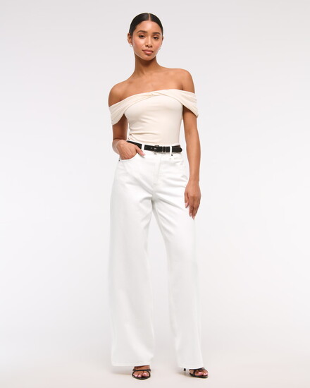 Abercrombie High Rise Wide-Leg Jean