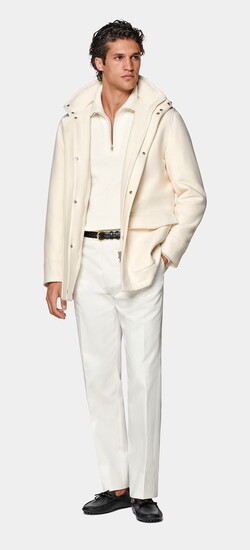 Suit Supply Off-White Padded Parka