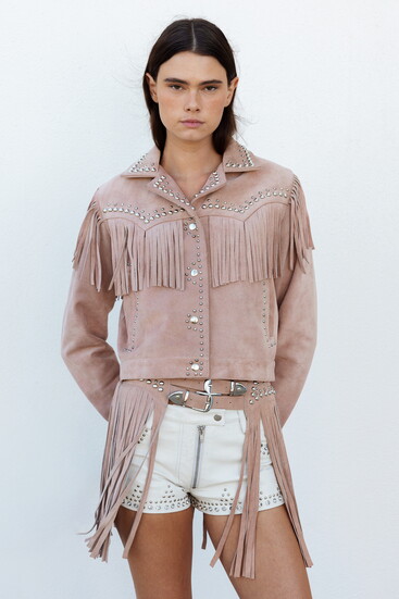 Understated Leather's Dazed Fringe top and chapskirt