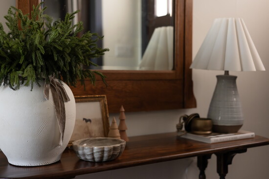 A practically appointed entry table sets the tone for the experience of your home.