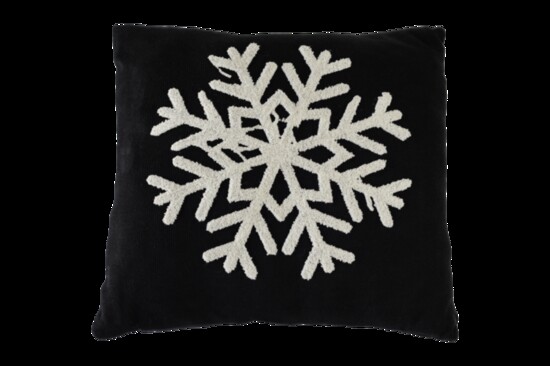 Black snowflake pillow = $31.99