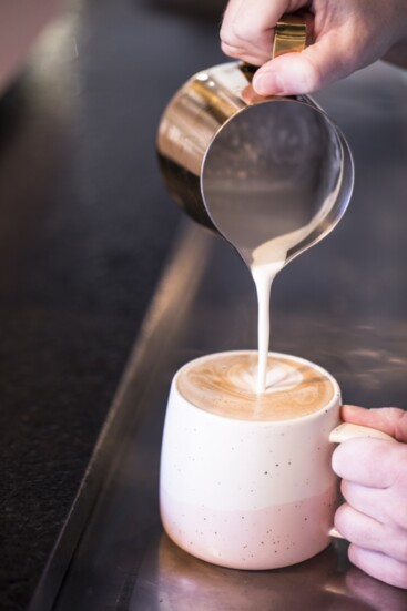 A cup of espresso at Small State Provisions