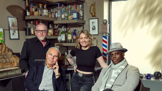 Michael Warde and Christina Everson of Montana for Men with Michael Fedele and Kelvin McGregor