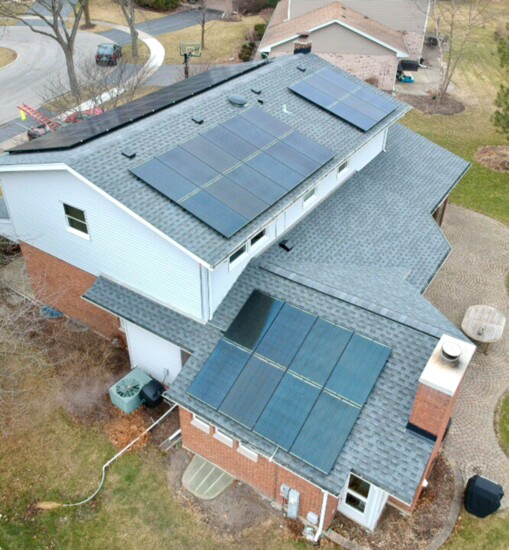 Suburban solar home.