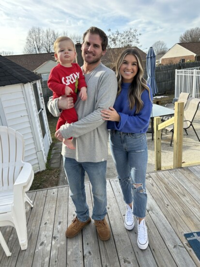 Morgan Parker with her husband Dalton and son Baylor